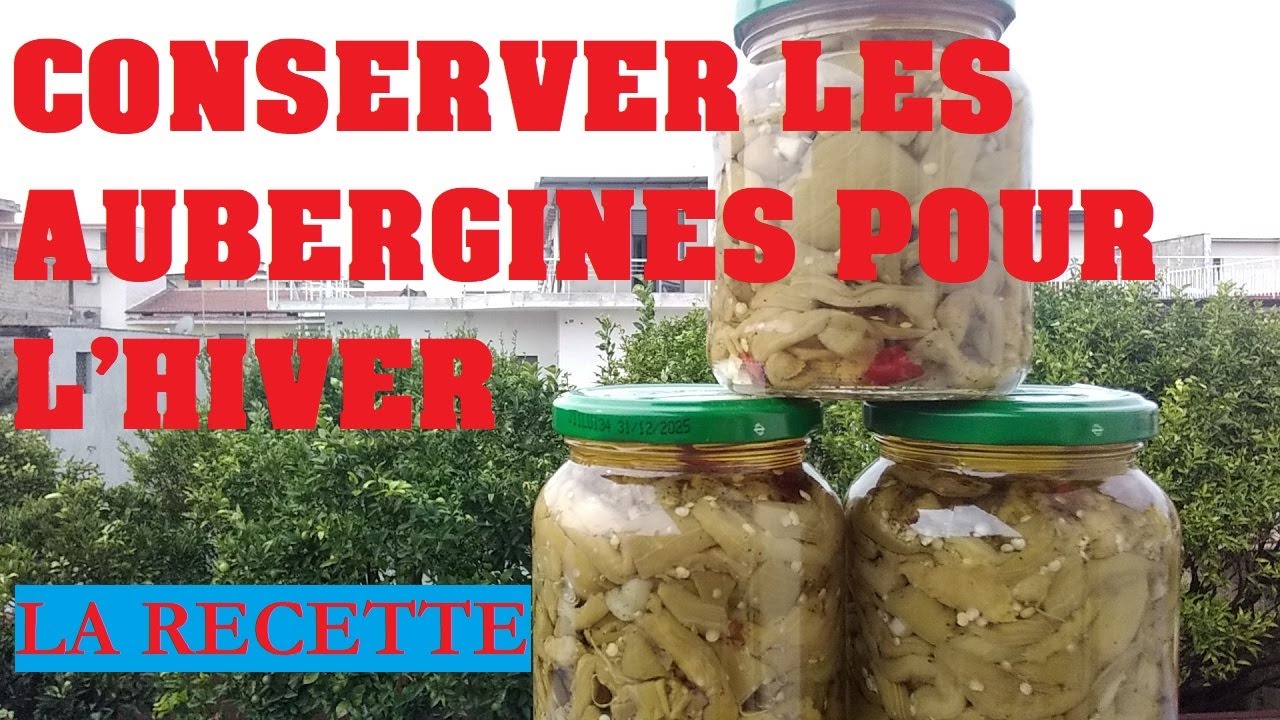 Comment faire ses conserves d'aubergines EVOLUTION