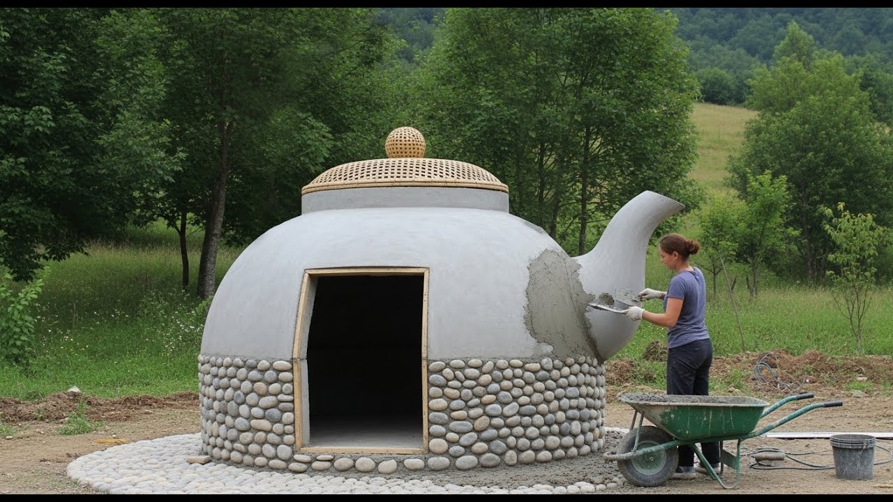 Build A House Shape Of Giant Teapot | From Start to Finish