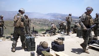 U.S. Marines Training On Heavy Machine Guns
