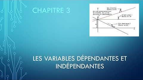 3.1  Identification des variables dépendantes et indépendantes