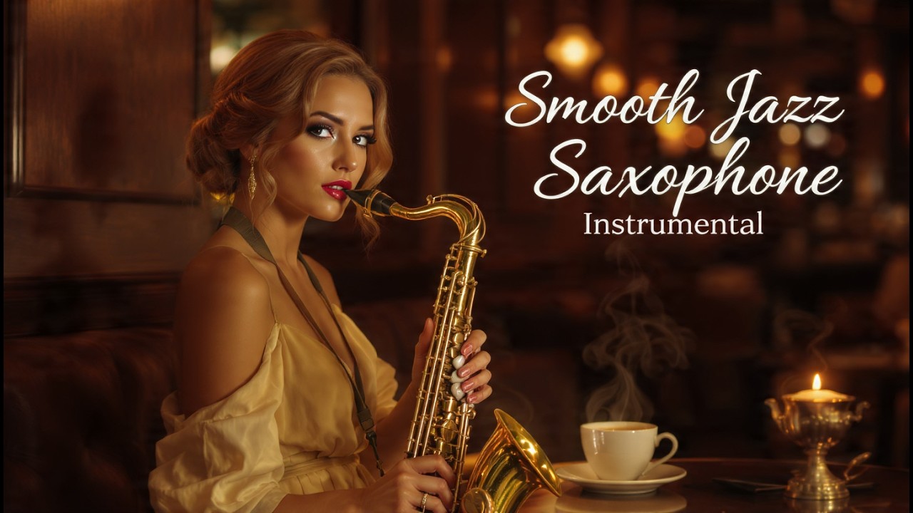 Smooth Saxophone Jazz Music ☕ Cozy Cafe Ambience for Deep Focus, Work, Study, Reading