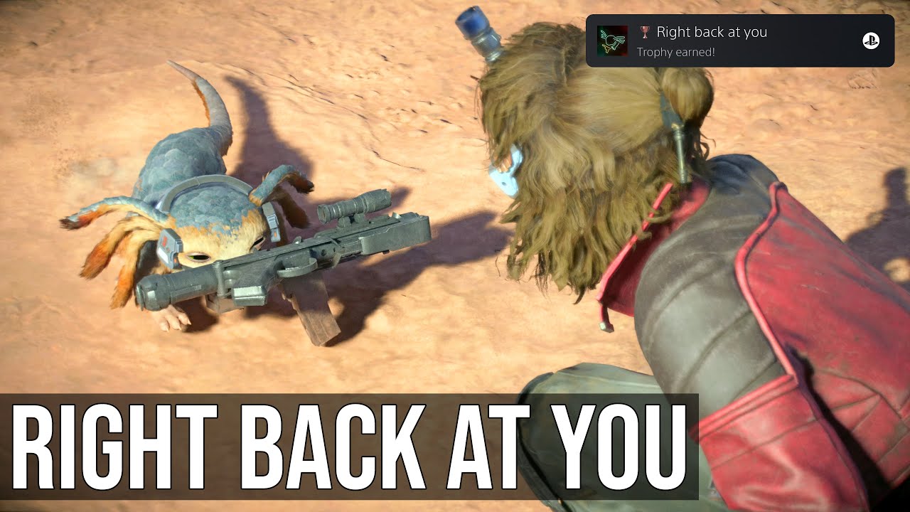 Star Wars Outlaws - Right Back At You Trophy (Defeat 20 Enemies Using Items Fetched By Nix)