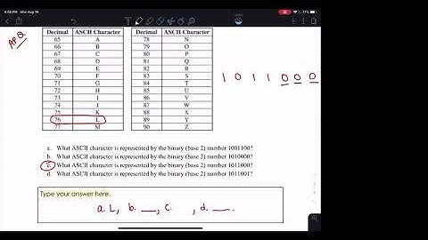 AP CSP Binary Number Conversions (8/10/20)