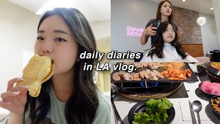 🧸 Daily Diaries | homebody life, new hair, food market, date nights 🍲