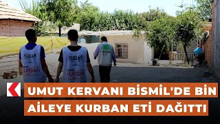 Umut Kervanı Bismilde Bin Aileye Kurban Eti Dağıttı