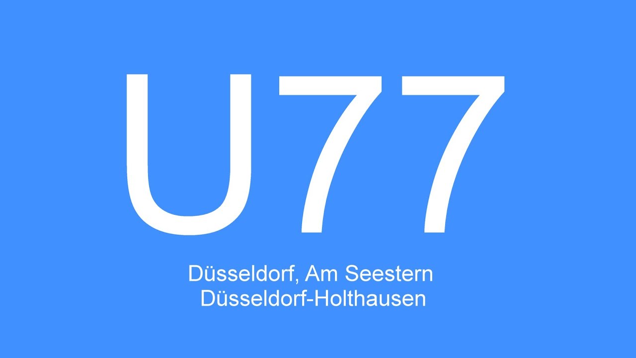 [Видео] Трамвайная линия U77 | Дюссельдорф, Ам Зеестерн - Дюссельдорф-Хольтхаузен | 2021