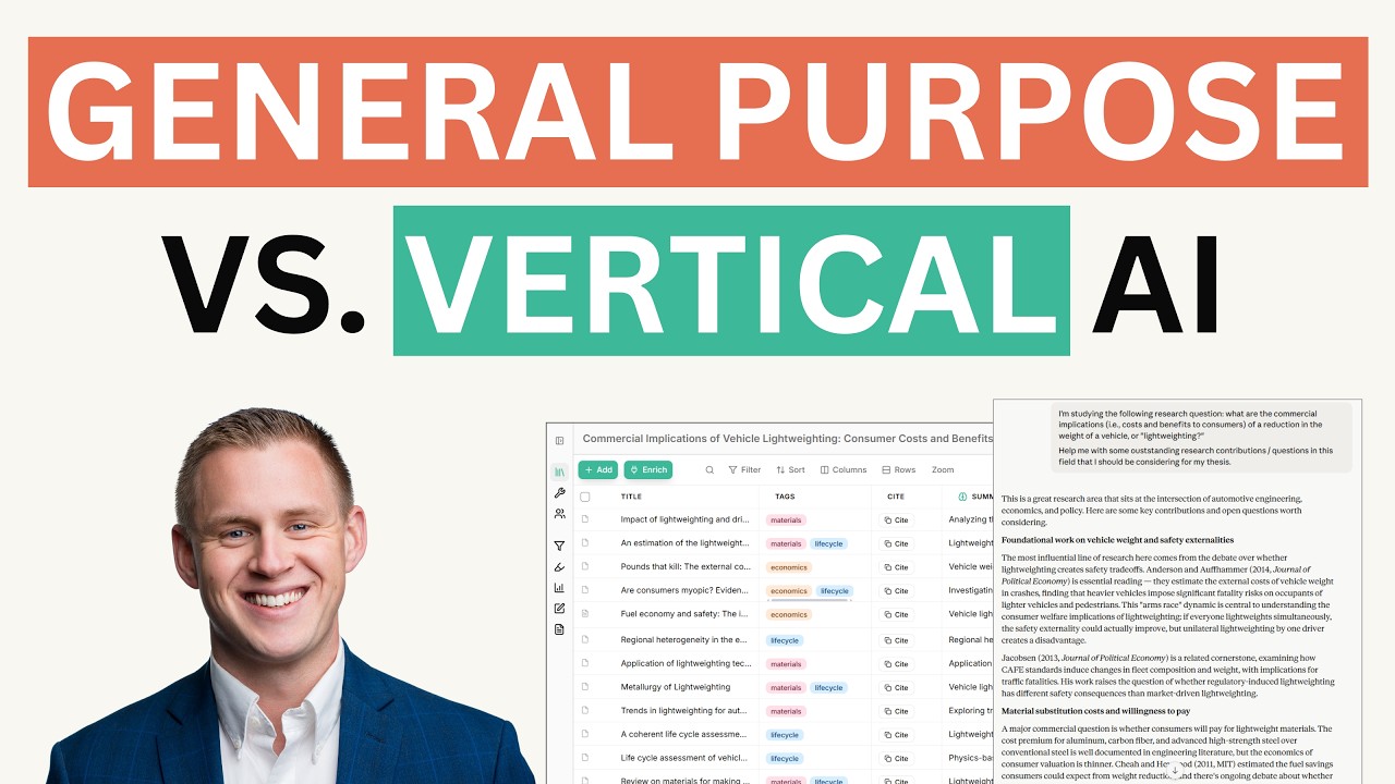 Your Research Needs Both Claude and Vertical Tools - Here's Why