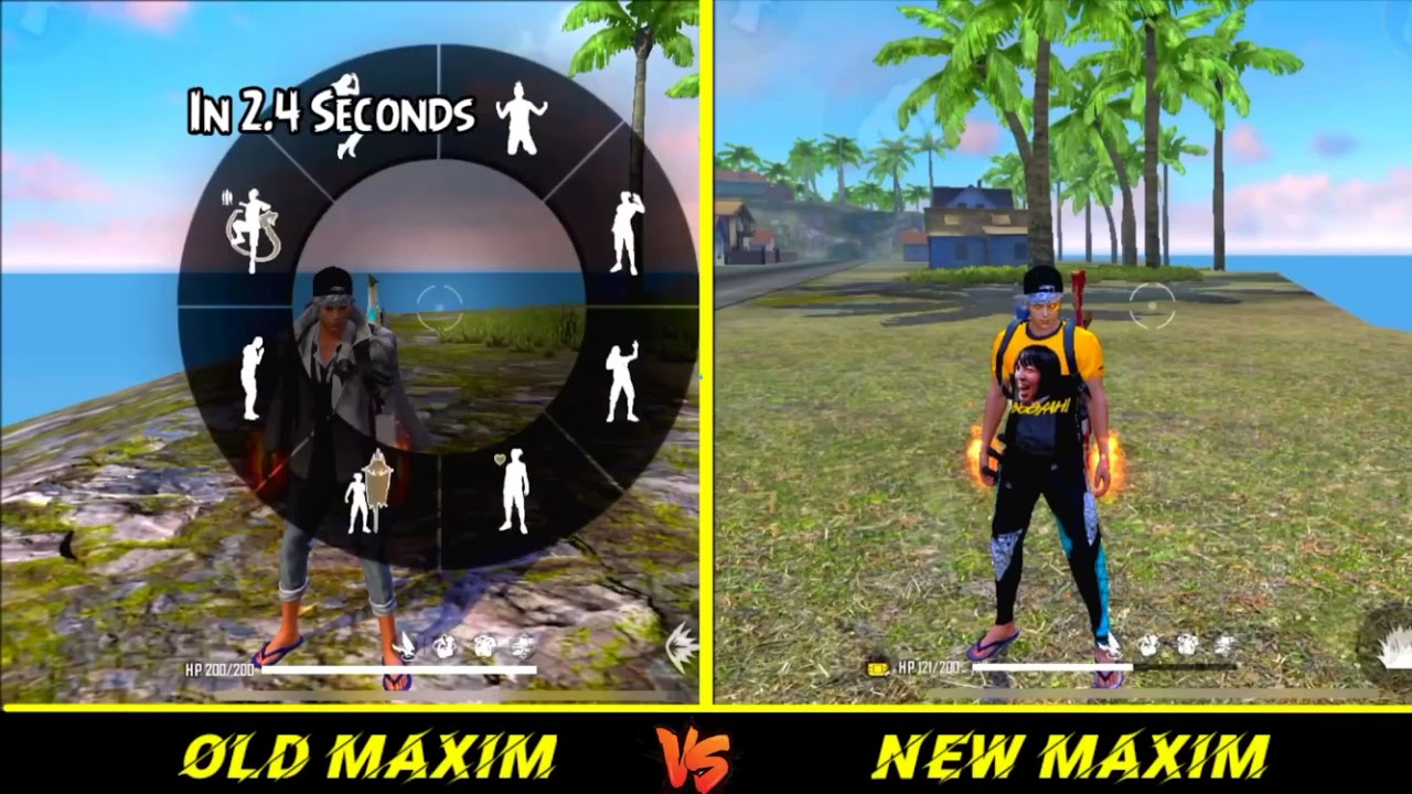 OLD MAXIM VS NEW MAXIM ABILITY TEST FREE FIRE