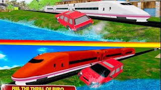 कौन जीतेगा कार या ट्रेन ? Car vs/Train Racing Android iOS gameplay screenshot 4