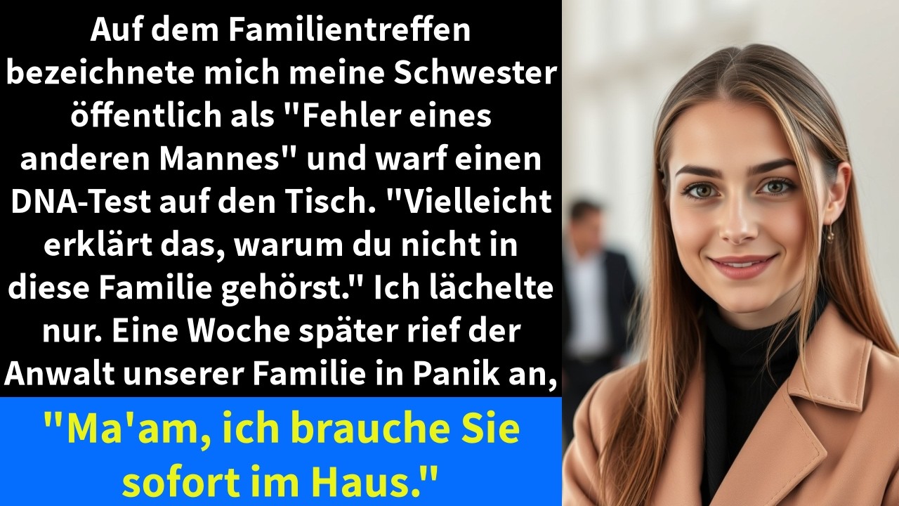 Meine Schwester demütigte mich mit einem DNA-Test. Dann änderte ein Anruf des Nachlassanwalts alles.