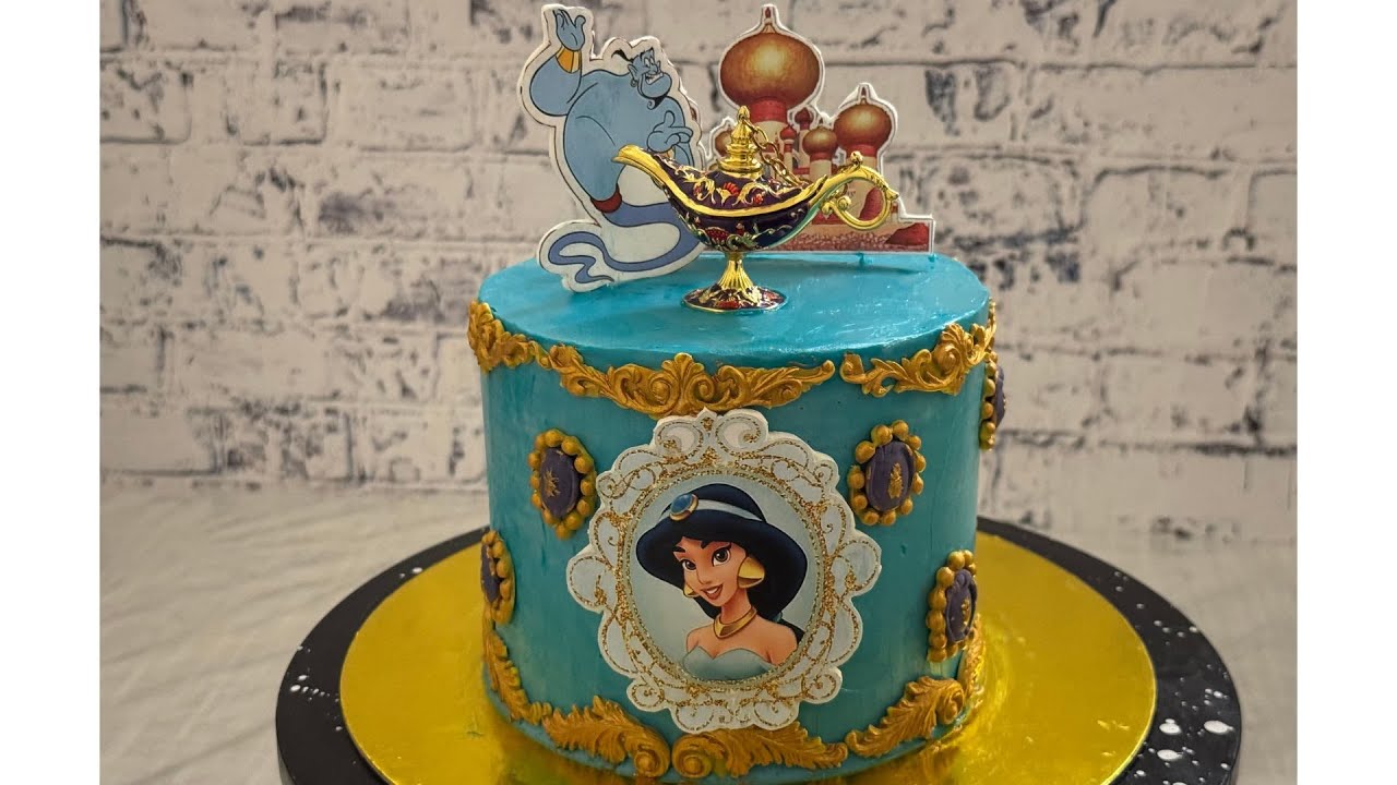 Aladdin Magic Carpet Cake 🧞 | Princess Jasmine Theme | Fondant Art