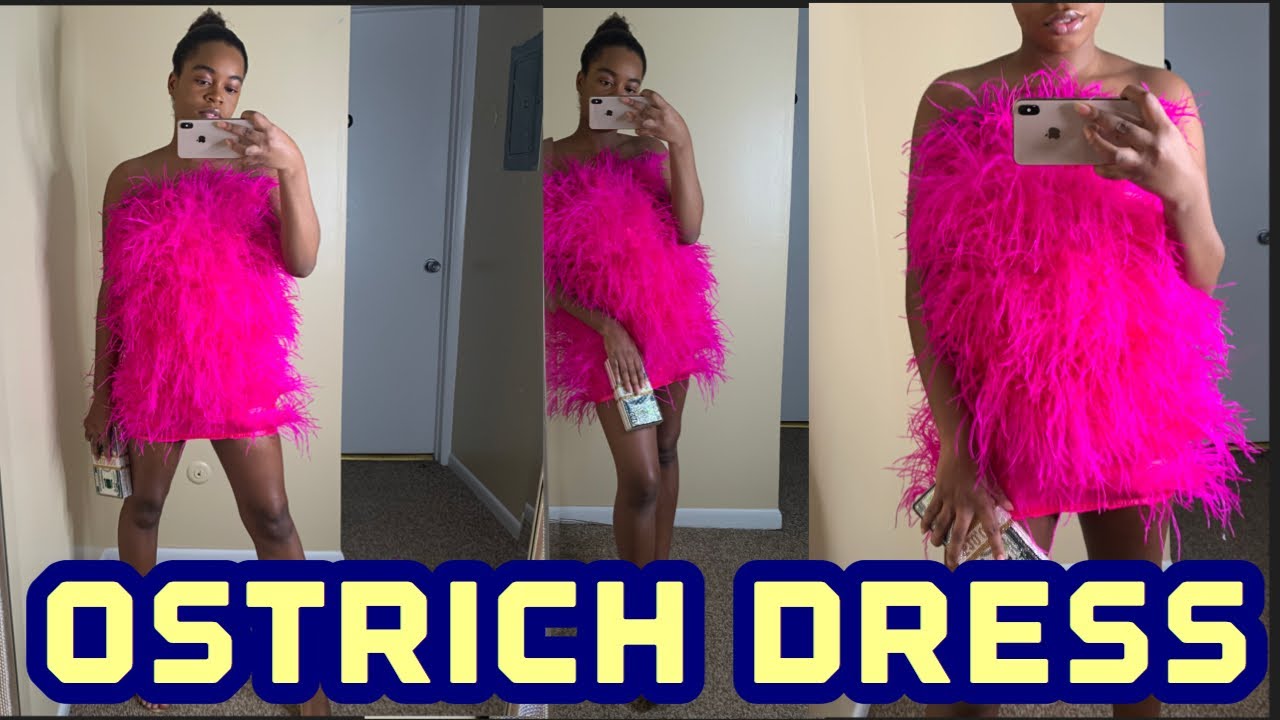 DIY Feather Ostrich Mini Dress For Only $12 Quick & Easy DIY 