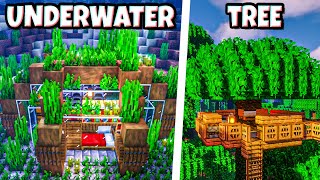 3 Simple Starter Bases for Survival in Minecraft # 5 @MushoDen