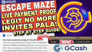 ESCAPE MAZE APP Live Payout! ₱500 Gcash Recieve payment proof! No More invites pala Legit Full Guide screenshot 5