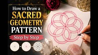 How to Draw a sacred geometry pattern Step by Step | Triquetra Art Meditation