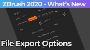 040 Zbrush 2020 New File Export Options