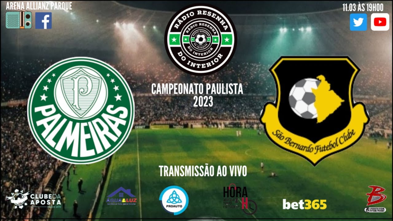 PALMEIRAS X SÃO BERNARDO ao vivo Campeonato Paulista #palmeiras # ...