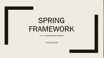 Spring Certification| Interview Questions and Answers | Spring Framework Training 1