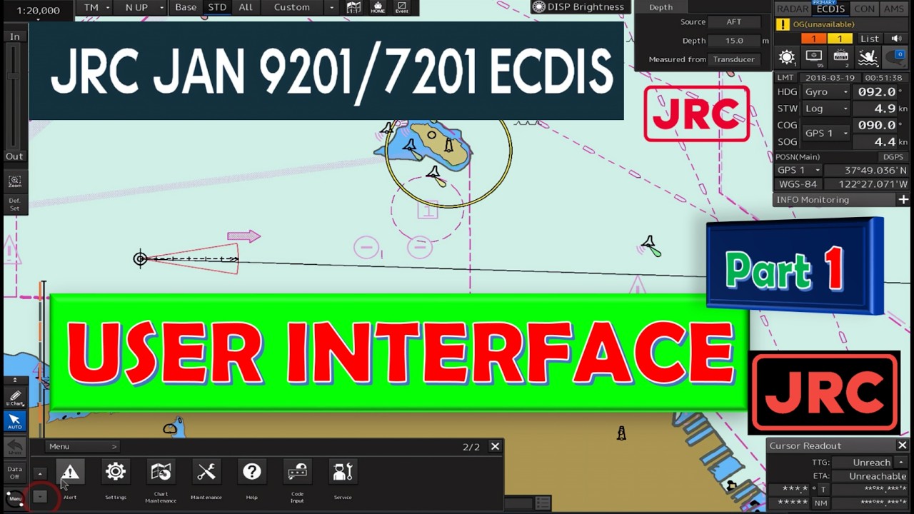 JRC ECDIS 1 USER INTERFACE #jrc #ecdis - YouTube