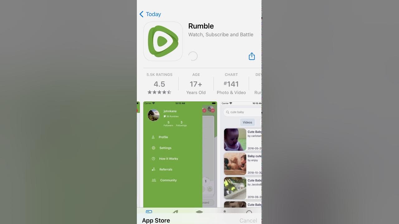 How to install RUMBLE app on iPhone? YouTube