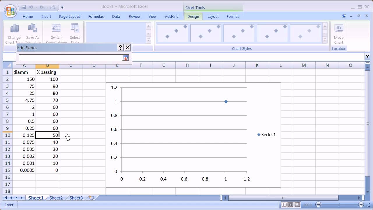 Aggregate Gradation Chart Excel