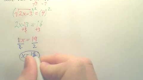 7-5 Solving Radicals - Algebra 2