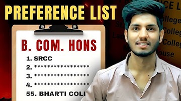 B Com Hons Preference List - College Visits + Research Based | Masters Batch By Hansraj Student