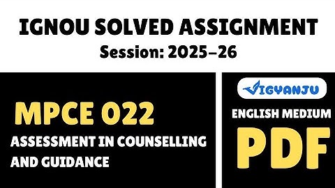 IGNOU MPCE 022 Solved Assignment 2025-26 English Medium | IGNOU MAPC Solved Assignment 2025-26