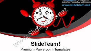 Evil Alarm Clock Danger Hurry PowerPoint Templates PPT Background  1112 Slides Backgrounds