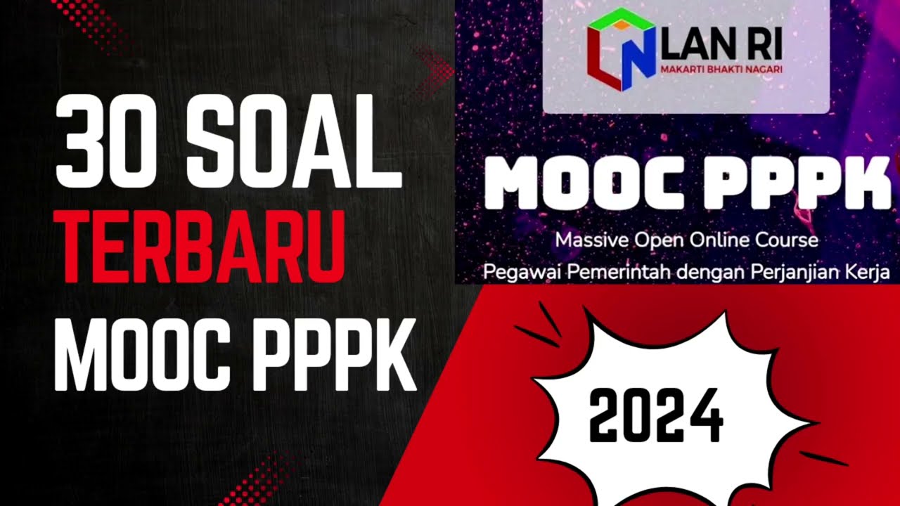 SOAL-SOAL MOOC P3K EVALUASI AKADEMIK PPPK 2024