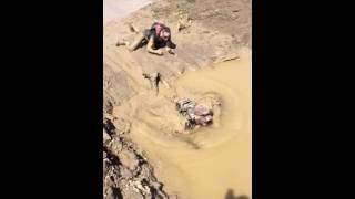 Low crawl in mud pits