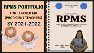 RPMS PORTFOLIO FOR TEACHER I-III SY 2021-2022(KRAs 1-5 OBJECTIVEs 1-19)[FREE DOWNLOADABLE  TEMPLATE]