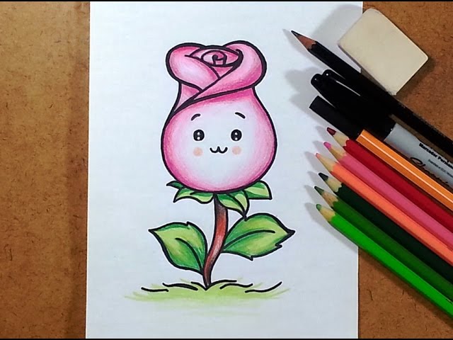 Como desenhar Panela Rosa fofa Kawaii ❤ Desenhos Kawaii - Desenhos para  Desenhar 