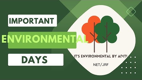 Important Environment related days | National and International | UGC NET/JRF | UPSC