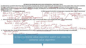 Lesson 13 Optimization in Exponential Functions