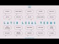 Latin Legal Terms