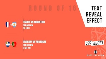 Text Reveal Effect | CSS - JQUERY Tutorial  2019