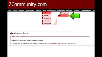 Admin Panel - How to Create and Manage FAQs - 7Community.com
