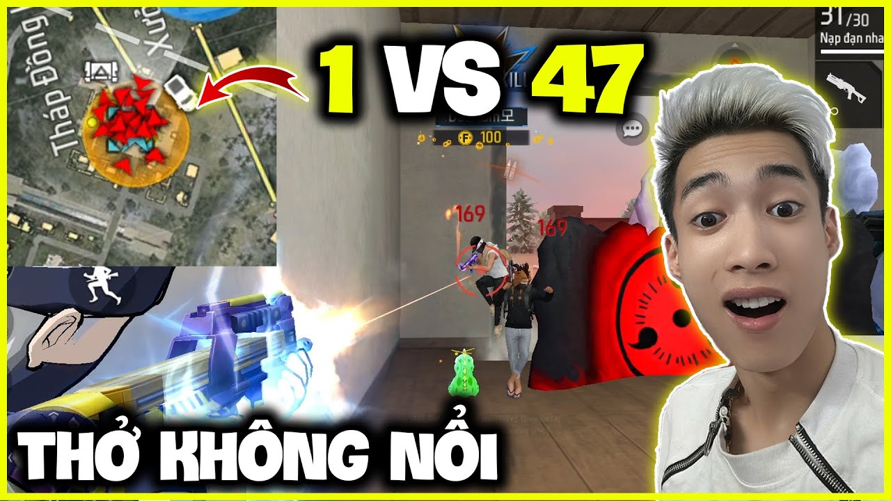 Đức Mõm 1 VS 47 Cân Cả Map Trực Tiếp Trên Live, Thở Không Nổi !!!
