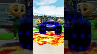 Crazy monster truck stunts in lava! #beamng #shorts