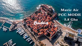 DJI Mavic Air - Test Flight Above The City In 4K ( 2350 m ), FCC Mode, 5.8 Ghz wifi