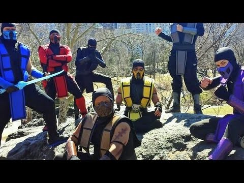 Mortal Kombat Vs NYC Epic Crazy Flash MOB! Scorpion & Sub-Zero