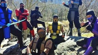 Mortal Kombat Vs NYC Epic Crazy Flash MOB! Scorpion & Sub-Zero