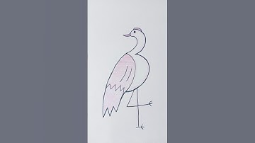 #drawing easy for kids Flamingo 🦩 Drawing by number 3 and 4 techniques