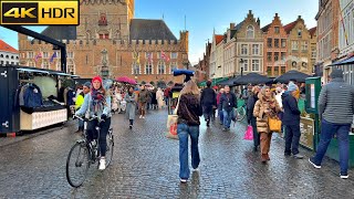 Bruges (Belgium) Walking Tour | The Dreamy city of Belgium [4K HDR]