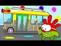 🚌Paint the Bus and Learn Colors with Super-Noms | Best Educational Cartoons for Kids