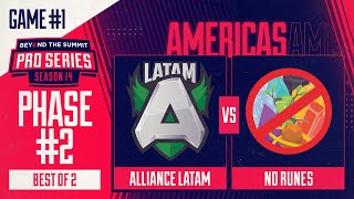 Alliance.LATAM vs No Runes Game 1 - BTS Pro Series 14 AM: Phase 2 w/ Kmart & ET
