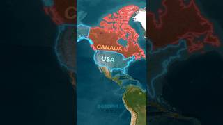 I Had No Idea Canada Had This Border 😭🇨🇦 #map #geography #shorts