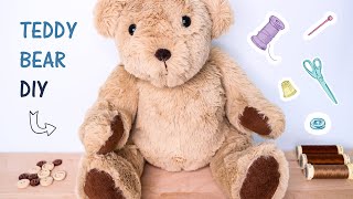 TEDDY BEAR DIY | Beginner friendly | How to make a plushie