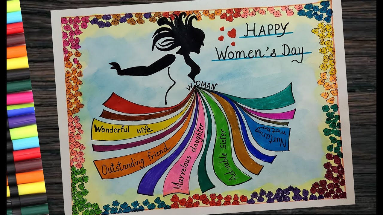 Happy women's day special drawing l Drawing on Women empowerment l ...